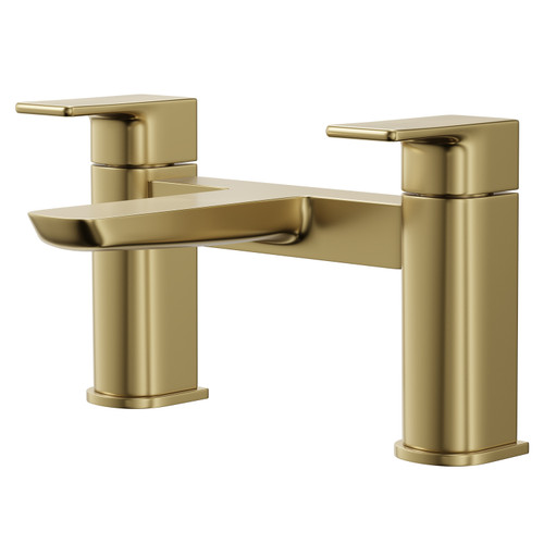 Aero Brushed Brass Bath Filler Tap Right Hand View