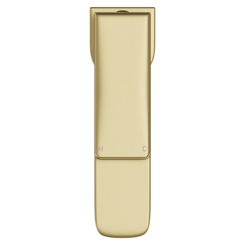 Aero Brushed Brass Mono Basin Mixer Tap Top View