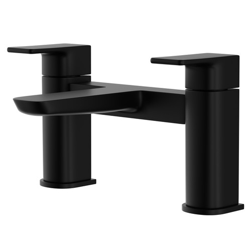 Aero Matt Black Bath Filler Tap Right Hand View