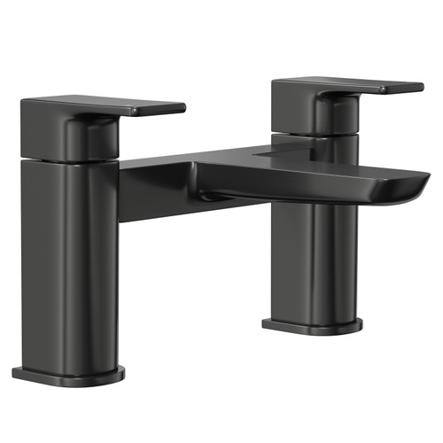 Aero Gunmetal Grey Bath Filler Tap Left Hand View