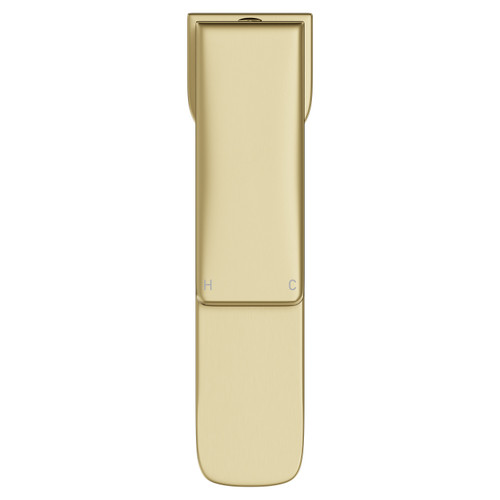 Aero Brushed Brass High Rise Basin Mixer Tap Top View