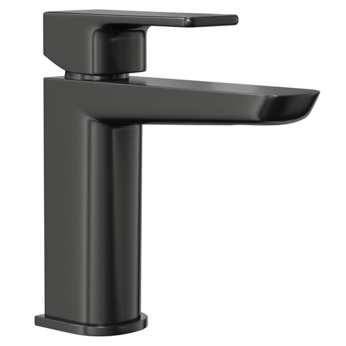 Aero Gunmetal Grey Mono Basin Mixer Tap Left Hand View