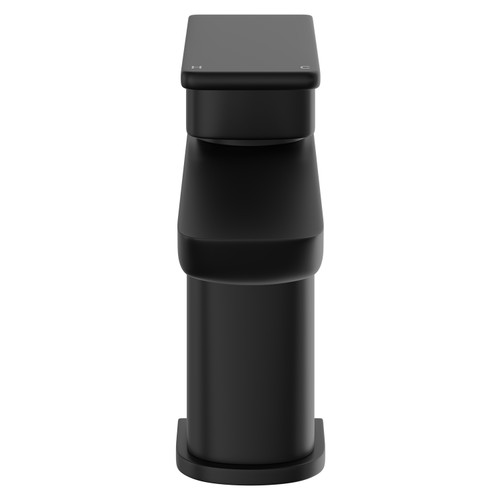 Aero Matt Black Mini Mono Basin Mixer Tap Front View
