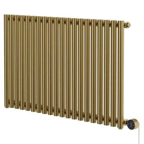 Sinclair Colore Brushed Brass 600mm x 995mm Horizontal Wifi Thermostatic Single Panel Electric Radiator
