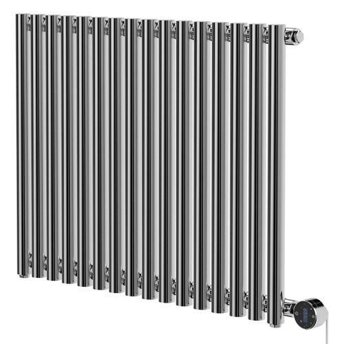 Sinclair Chrome 600mm x 795mm Horizontal Wifi Thermostatic Single Panel Electric Radiator