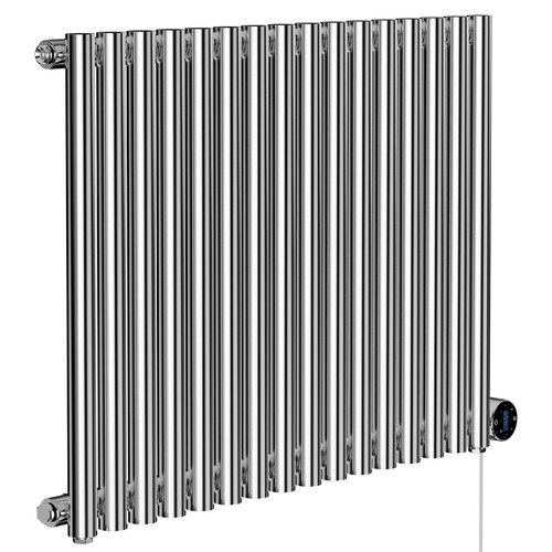 Sinclair Chrome 600mm x 595mm Horizontal Wifi Thermostatic Single Panel Electric Radiator