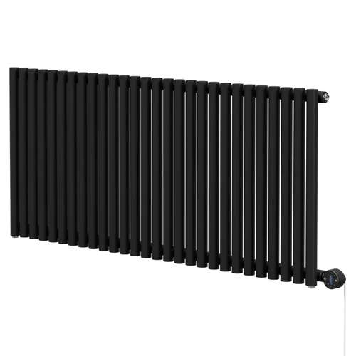 Sinclair Colore Matt Black 600mm x 1395mm Horizontal Wifi Thermostatic Single Panel Electric Radiator