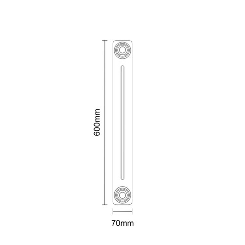 Colosseum Colore Matt Black 600mm x 1340mm Horizontal Wifi Thermostatic Electric Double Column Radiator