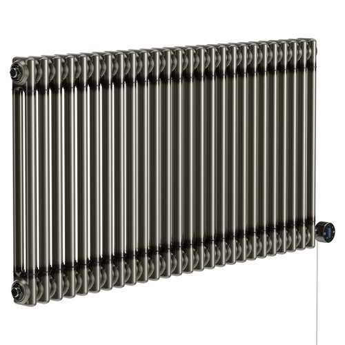 Colosseum Raw Metal 600mm x 1164mm Horizontal Wifi Thermostatic Electric Quadruple Column Radiator