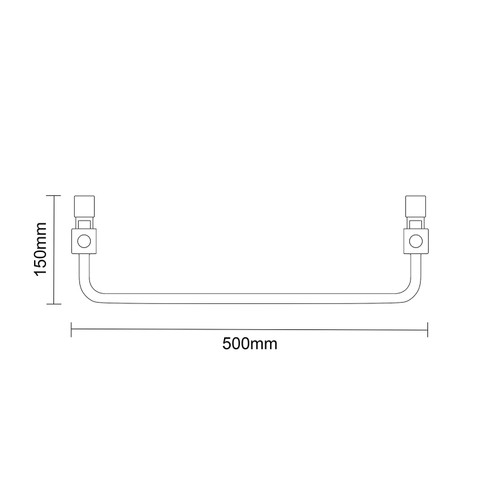 Milton Anthracite 1200mm x 500mm Curved Wifi Thermostatic Electric Heated Towel Rail