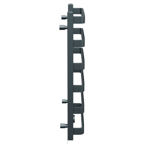 Milton Anthracite 800mm x 500mm Curved Wifi Thermostatic Electric Heated Towel Rail
