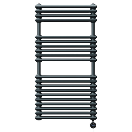 Hayes Anthracite 1140mm x 600mm Designer Wifi Thermostatic Electric Heated Towel Rail