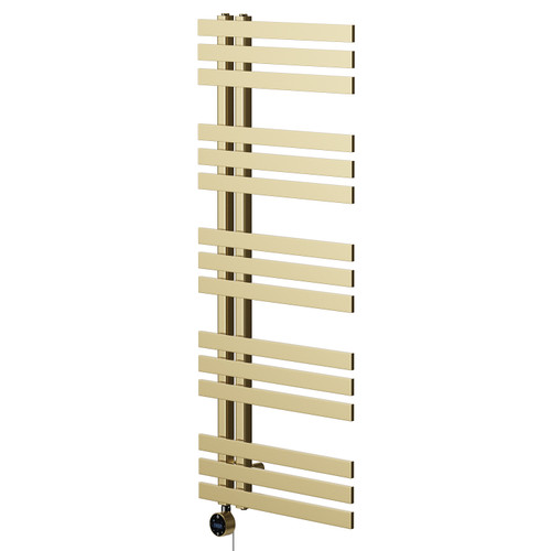 Holden Colore Brushed Brass 1200mm x 500mm Designer Wifi Thermostatic Electric Heated Towel Rail