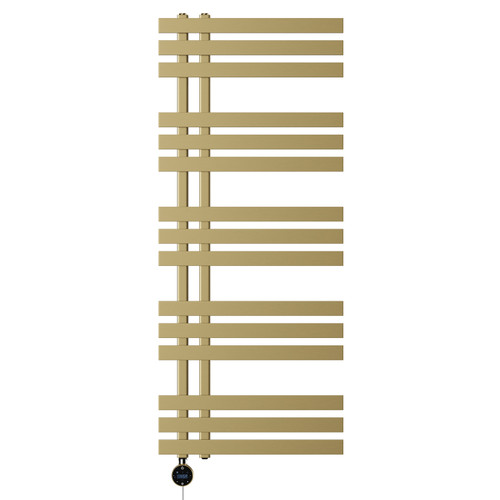 Holden Colore Brushed Brass 1200mm x 500mm Designer Wifi Thermostatic Electric Heated Towel Rail