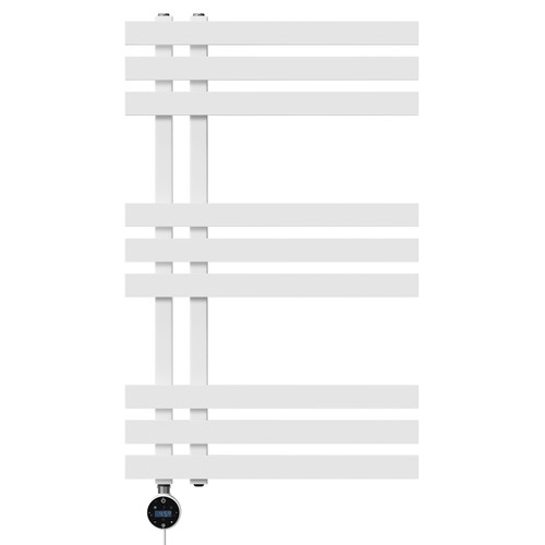 Holden White 800mm x 500mm Designer Wifi Thermostatic Electric Heated Towel Rail