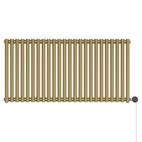 Sinclair Colore Brushed Brass 600mm x 1195mm Horizontal Wifi Thermostatic Single Panel Electric Radiator