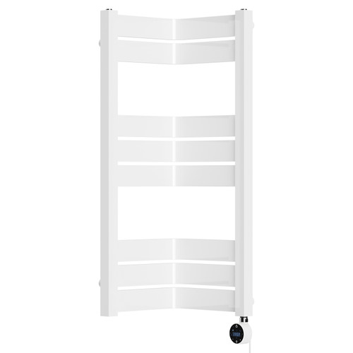 Miller White 850mm x 300mm Incorner Wifi Thermostatic Electric Heated Towel Rail