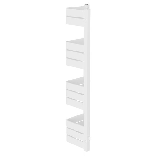 Miller White 1200mm x 300mm Incorner Wifi Thermostatic Electric Heated Towel Rail