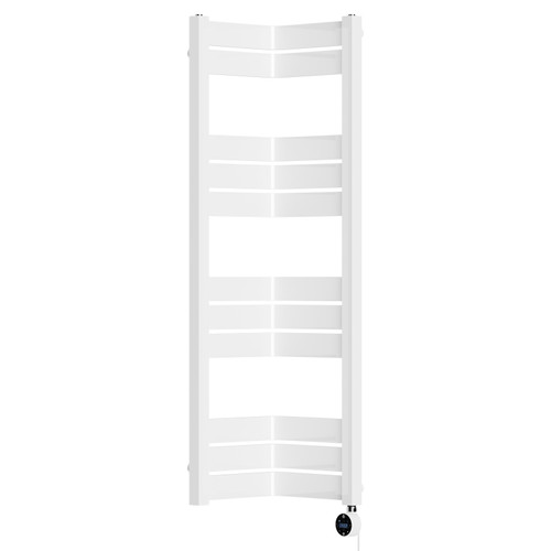 Miller White 1200mm x 300mm Incorner Wifi Thermostatic Electric Heated Towel Rail