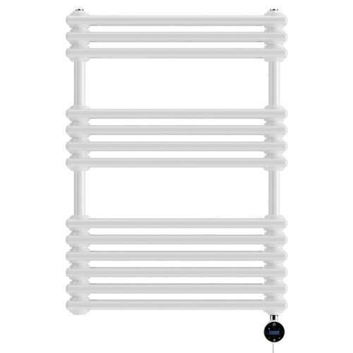 Hayes White 832mm x 600mm Designer Wifi Thermostatic Electric Heated Towel Rail