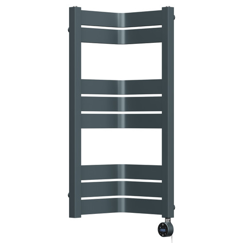 Miller Anthracite 850mm x 300mm Incorner Wifi Thermostatic Electric Heated Towel Rail