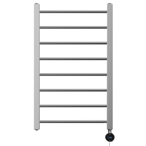 Cohen Chrome 800mm x 500mm Straight Wifi Thermostatic Electric Heated Towel Rail