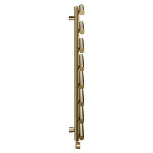 Mason Colore Brushed Brass 1150mm x 500mm Designer Wifi Thermostatic Electric Heated Towel Rail
