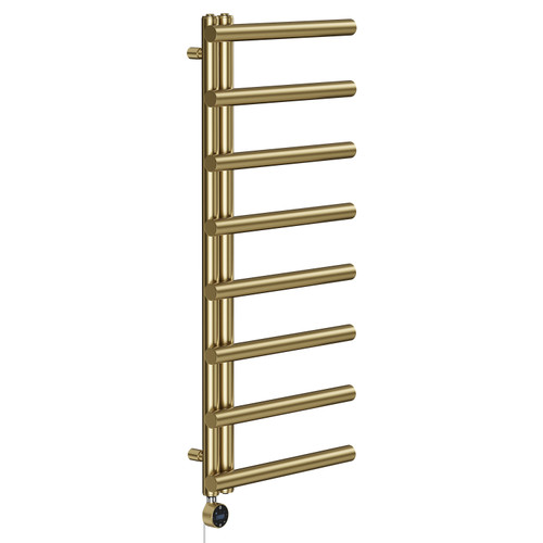 Mason Colore Brushed Brass 1150mm x 500mm Designer Wifi Thermostatic Electric Heated Towel Rail