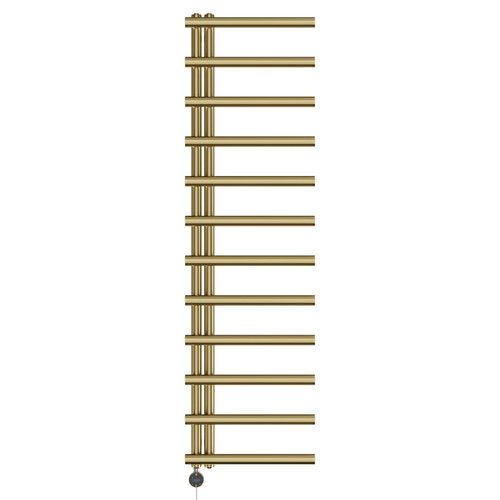 Mason Colore Brushed Brass 1750mm x 500mm Designer Wifi Thermostatic Electric Heated Towel Rail