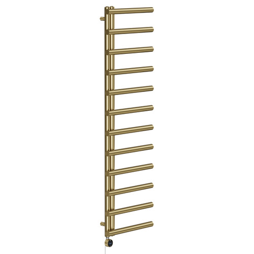 Mason Colore Brushed Brass 1750mm x 500mm Designer Wifi Thermostatic Electric Heated Towel Rail