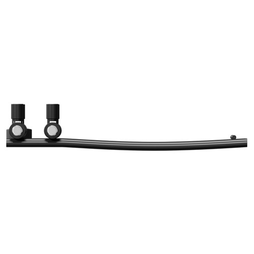 Balboa Colore Matt Black 1080mm x 550mm Curved Wifi Thermostatic Electric Heated Towel Rail
