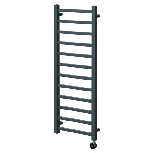 Blaine Anthracite 1200mm x 500mm Straight Wifi Thermostatic Electric Heated Towel Rail