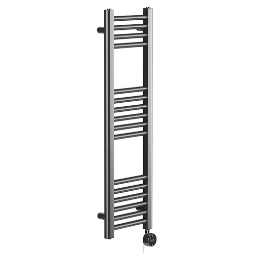 Pizarro Colore Gunmetal Grey 1000mm x 300mm Straight Wifi Thermostatic Electric Heated Towel Rail