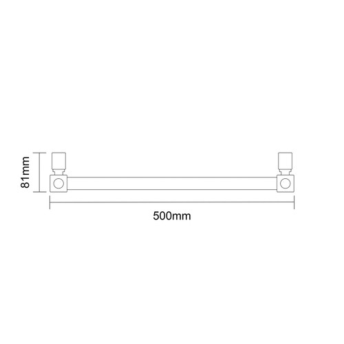 Blaine Colore Matt Black 1600mm x 500mm Straight Wifi Thermostatic Electric Heated Towel Rail