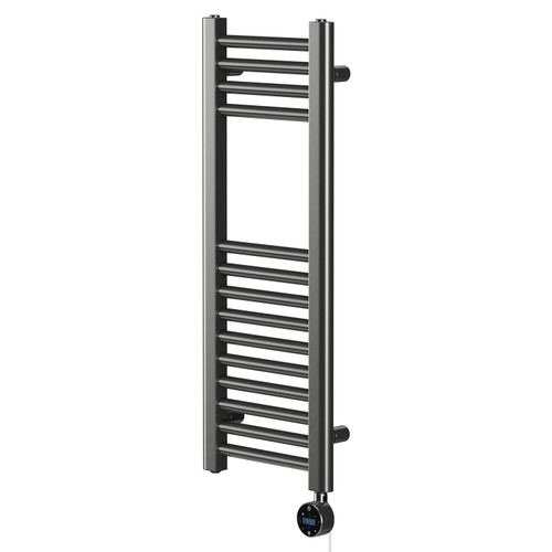 Pizarro Colore Gunmetal Grey 800mm x 300mm Straight Wifi Thermostatic Electric Heated Towel Rail