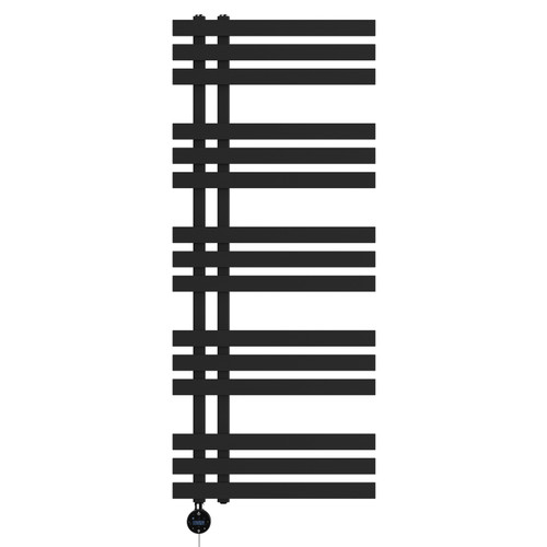 Holden Colore Matt Black 1200mm x 500mm Designer Wifi Thermostatic Electric Heated Towel Rail