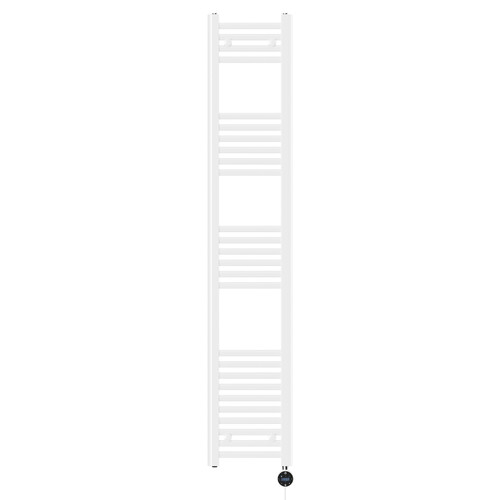 Pizarro White 1600mm x 300mm Straight Wifi Thermostatic Electric Heated Towel Rail