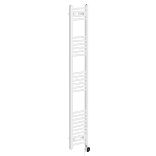 Pizarro White 1600mm x 300mm Straight Wifi Thermostatic Electric Heated Towel Rail
