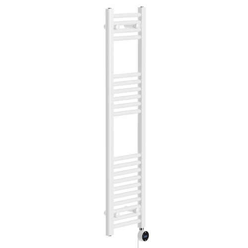 Pizarro White 1200mm x 300mm Straight Wifi Thermostatic Electric Heated Towel Rail