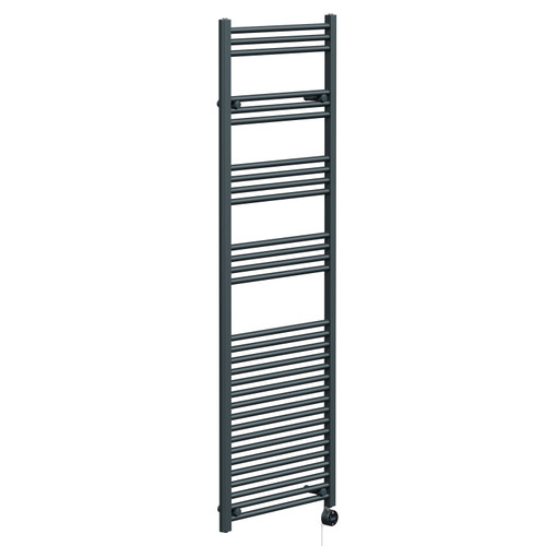 Pizarro Anthracite 1800mm x 600mm Straight Wifi Thermostatic Electric Heated Towel Rail