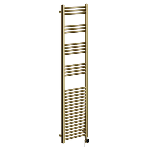 Pizarro Colore Brushed Brass 1800mm x 500mm Straight Wifi Thermostatic Electric Heated Towel Rail