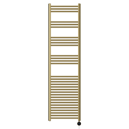 Pizarro Colore Brushed Brass 1800mm x 500mm Straight Wifi Thermostatic Electric Heated Towel Rail