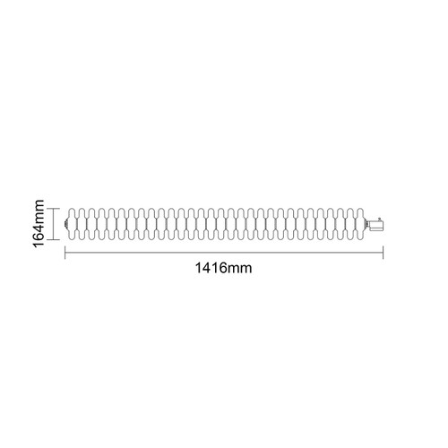 Colosseum Anthracite 600mm x 1340mm Horizontal Wifi Thermostatic Electric Quadruple Column Radiator