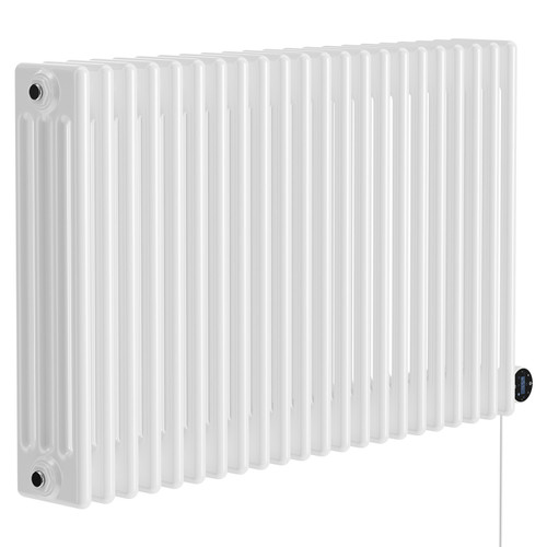 Colosseum White 600mm x 988mm Horizontal Wifi Thermostatic Electric Quadruple Column Radiator