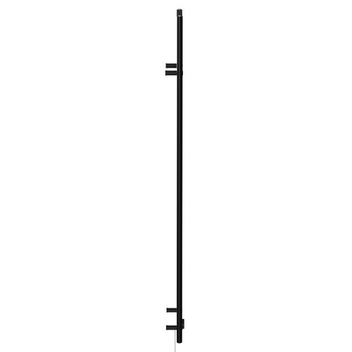 Pizarro Colore Matt Black 1800mm x 400mm Straight Wifi Thermostatic Electric Heated Towel Rail