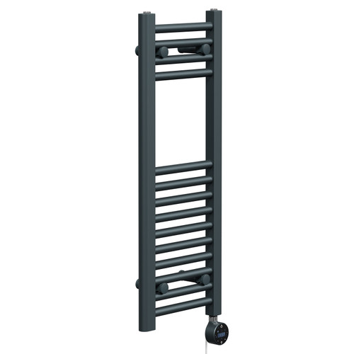 Pizarro Anthracite 800mm x 300mm Straight Wifi Thermostatic Electric Heated Towel Rail