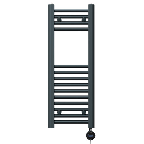 Pizarro Anthracite 800mm x 300mm Straight Wifi Thermostatic Electric Heated Towel Rail