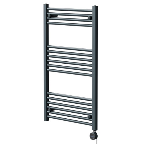 Pizarro Anthracite 1000mm x 600mm Straight Wifi Thermostatic Electric Heated Towel Rail