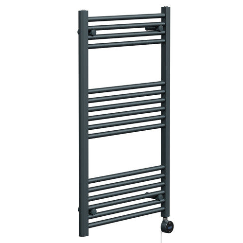Pizarro Anthracite 1000mm x 600mm Straight Wifi Thermostatic Electric Heated Towel Rail