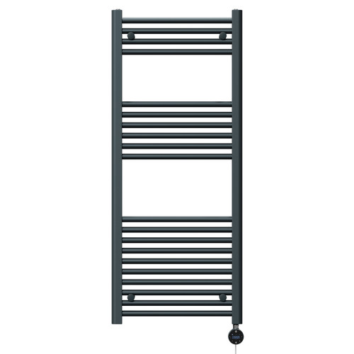 Pizarro Anthracite 1200mm x 500mm Straight Wifi Thermostatic Electric Heated Towel Rail